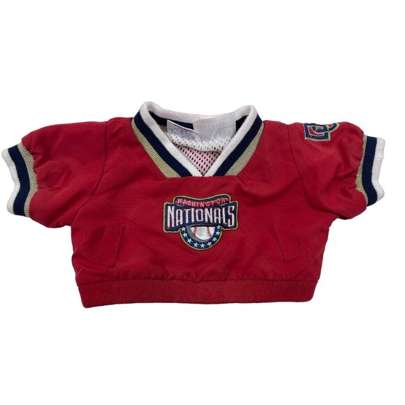 Washington Nationals Build-A-Bear Red Shirt With Embroidered Logos & Mesh - Picture 1 of 6